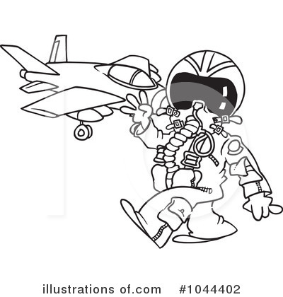 Royalty-Free (RF) Pilot Clipart Illustration by toonaday - Stock Sample #1044402