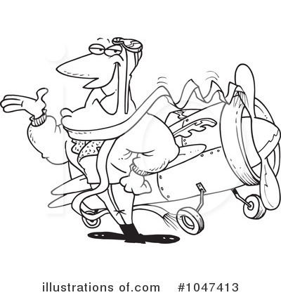 Royalty-Free (RF) Pilot Clipart Illustration by toonaday - Stock Sample #1047413