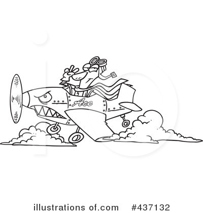 Royalty-Free (RF) Pilot Clipart Illustration by toonaday - Stock Sample #437132