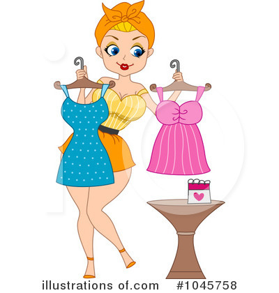 Royalty-Free (RF) Pin Up Clipart Illustration by BNP Design Studio - Stock Sample #1045758