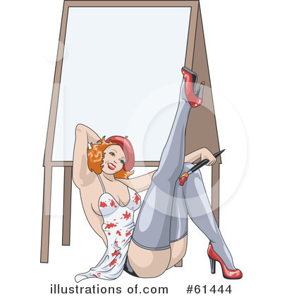 Royalty-Free (RF) Pin Up Girl Clipart Illustration by r formidable - Stock Sample #61444