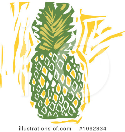 Royalty-Free (RF) Pineapple Clipart Illustration by xunantunich - Stock Sample #1062834