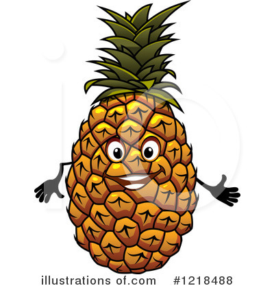 Royalty-Free (RF) Pineapple Clipart Illustration by Vector Tradition SM - Stock Sample #1218488