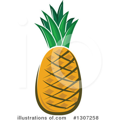 Royalty-Free (RF) Pineapple Clipart Illustration by Vector Tradition SM - Stock Sample #1307258