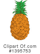Pineapple Clipart #1395753 by Vector Tradition SM
