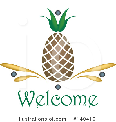 Royalty-Free (RF) Pineapple Clipart Illustration by inkgraphics - Stock Sample #1404101