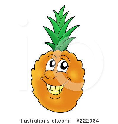 Royalty-Free (RF) Pineapple Clipart Illustration by visekart - Stock Sample #222084