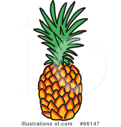Royalty-Free (RF) Pineapple Clipart Illustration by Prawny - Stock Sample #66147
