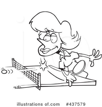 Royalty-Free (RF) Ping Pong Clipart Illustration by toonaday - Stock Sample #437579