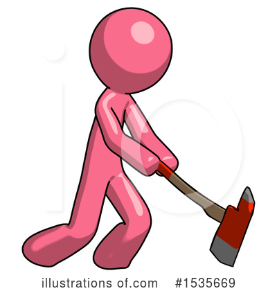 Royalty-Free (RF) Pink Design Mascot Clipart Illustration by Leo Blanchette - Stock Sample #1535669