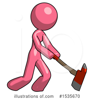 Royalty-Free (RF) Pink Design Mascot Clipart Illustration by Leo Blanchette - Stock Sample #1535670