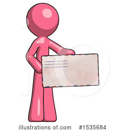 Royalty-Free (RF) Pink Design Mascot Clipart Illustration by Leo Blanchette - Stock Sample #1535684