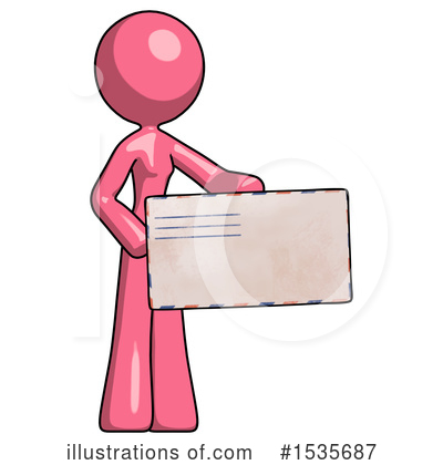 Royalty-Free (RF) Pink Design Mascot Clipart Illustration by Leo Blanchette - Stock Sample #1535687