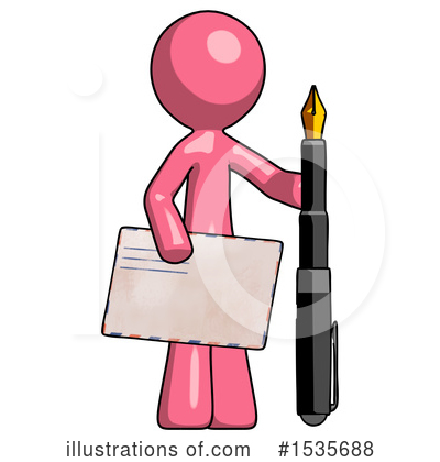 Royalty-Free (RF) Pink Design Mascot Clipart Illustration by Leo Blanchette - Stock Sample #1535688