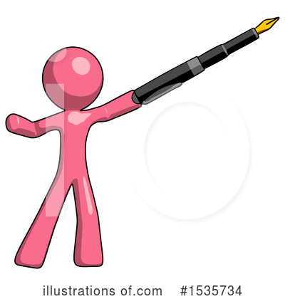 Royalty-Free (RF) Pink Design Mascot Clipart Illustration by Leo Blanchette - Stock Sample #1535734