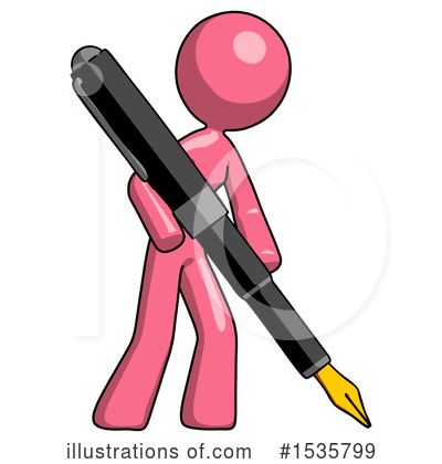 Royalty-Free (RF) Pink Design Mascot Clipart Illustration by Leo Blanchette - Stock Sample #1535799