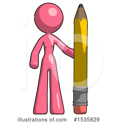 Royalty-Free (RF) Pink Design Mascot Clipart Illustration by Leo Blanchette - Stock Sample #1535829