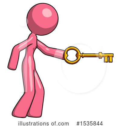 Royalty-Free (RF) Pink Design Mascot Clipart Illustration by Leo Blanchette - Stock Sample #1535844