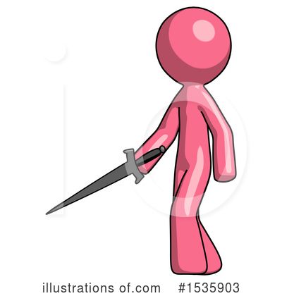 Royalty-Free (RF) Pink Design Mascot Clipart Illustration by Leo Blanchette - Stock Sample #1535903