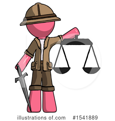 Royalty-Free (RF) Pink Design Mascot Clipart Illustration by Leo Blanchette - Stock Sample #1541889