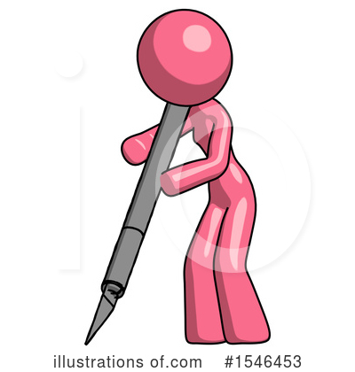 Royalty-Free (RF) Pink Design Mascot Clipart Illustration by Leo Blanchette - Stock Sample #1546453