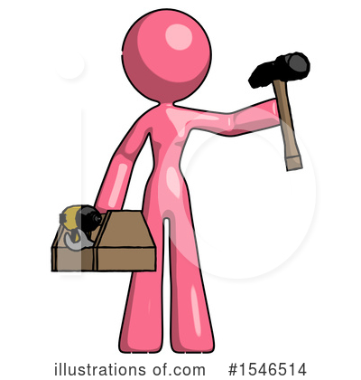 Royalty-Free (RF) Pink Design Mascot Clipart Illustration by Leo Blanchette - Stock Sample #1546514