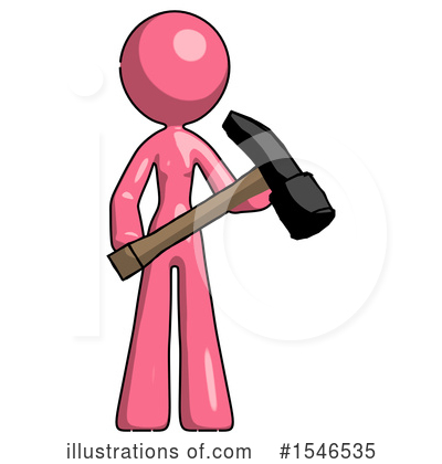 Royalty-Free (RF) Pink Design Mascot Clipart Illustration by Leo Blanchette - Stock Sample #1546535