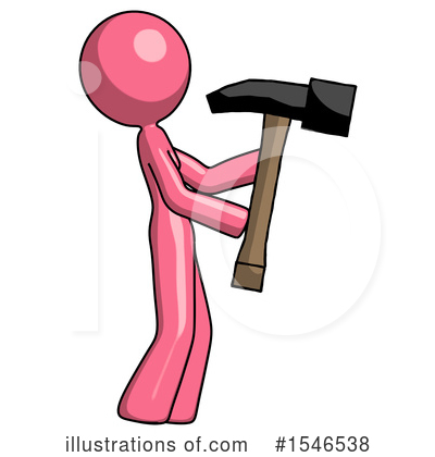 Royalty-Free (RF) Pink Design Mascot Clipart Illustration by Leo Blanchette - Stock Sample #1546538