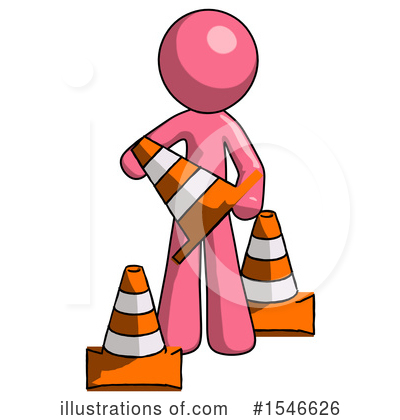 Royalty-Free (RF) Pink Design Mascot Clipart Illustration by Leo Blanchette - Stock Sample #1546626