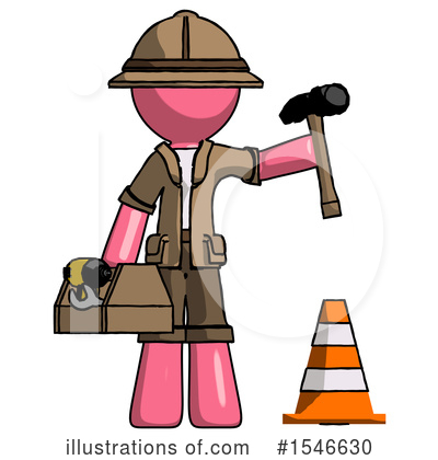 Royalty-Free (RF) Pink Design Mascot Clipart Illustration by Leo Blanchette - Stock Sample #1546630