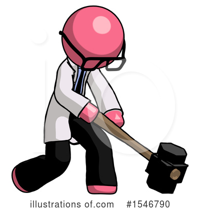 Royalty-Free (RF) Pink Design Mascot Clipart Illustration by Leo Blanchette - Stock Sample #1546790