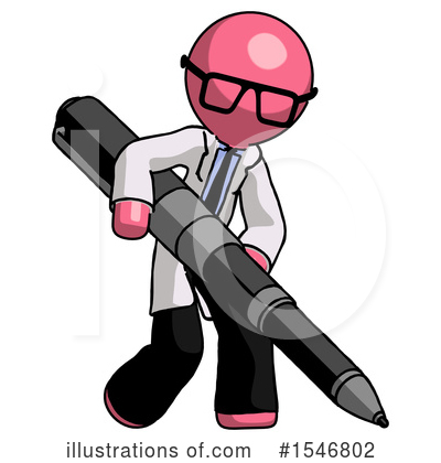 Royalty-Free (RF) Pink Design Mascot Clipart Illustration by Leo Blanchette - Stock Sample #1546802