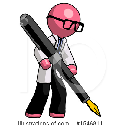 Royalty-Free (RF) Pink Design Mascot Clipart Illustration by Leo Blanchette - Stock Sample #1546811