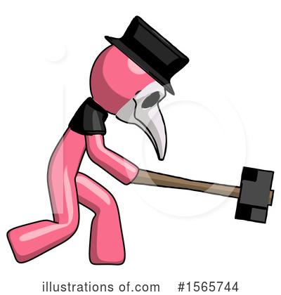 Royalty-Free (RF) Pink Design Mascot Clipart Illustration by Leo Blanchette - Stock Sample #1565744