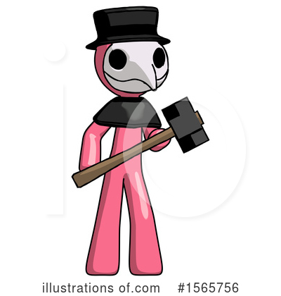 Royalty-Free (RF) Pink Design Mascot Clipart Illustration by Leo Blanchette - Stock Sample #1565756