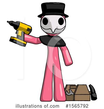 Royalty-Free (RF) Pink Design Mascot Clipart Illustration by Leo Blanchette - Stock Sample #1565792