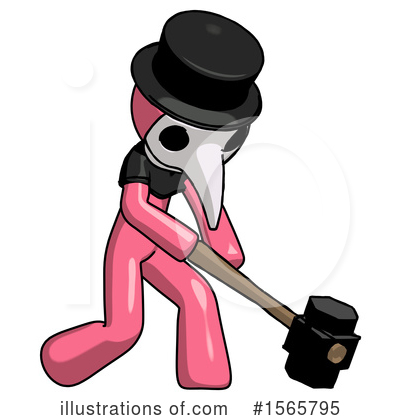 Royalty-Free (RF) Pink Design Mascot Clipart Illustration by Leo Blanchette - Stock Sample #1565795
