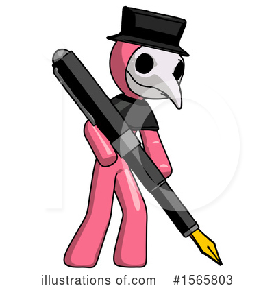Royalty-Free (RF) Pink Design Mascot Clipart Illustration by Leo Blanchette - Stock Sample #1565803