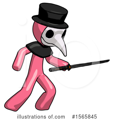 Royalty-Free (RF) Pink Design Mascot Clipart Illustration by Leo Blanchette - Stock Sample #1565845