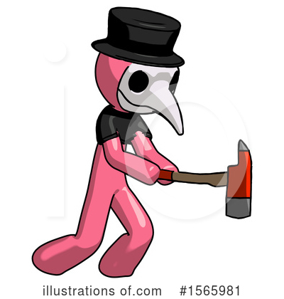 Royalty-Free (RF) Pink Design Mascot Clipart Illustration by Leo Blanchette - Stock Sample #1565981