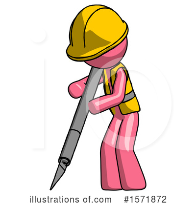 Royalty-Free (RF) Pink Design Mascot Clipart Illustration by Leo Blanchette - Stock Sample #1571872
