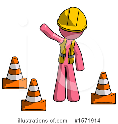 Royalty-Free (RF) Pink Design Mascot Clipart Illustration by Leo Blanchette - Stock Sample #1571914