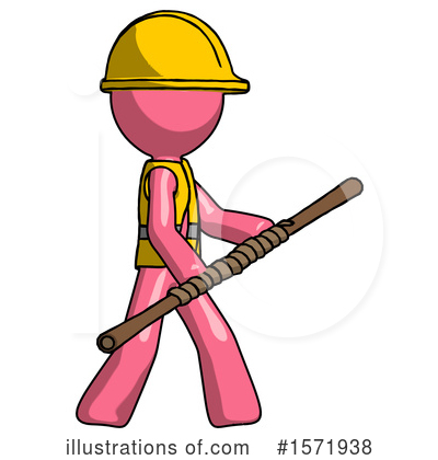 Royalty-Free (RF) Pink Design Mascot Clipart Illustration by Leo Blanchette - Stock Sample #1571938