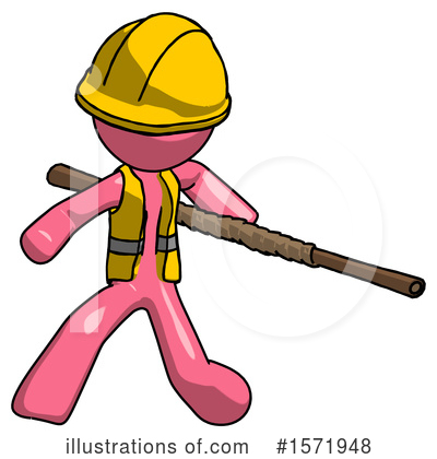 Royalty-Free (RF) Pink Design Mascot Clipart Illustration by Leo Blanchette - Stock Sample #1571948