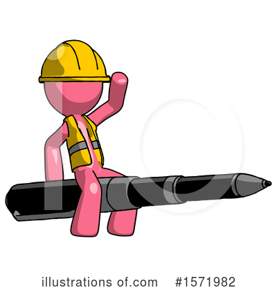 Royalty-Free (RF) Pink Design Mascot Clipart Illustration by Leo Blanchette - Stock Sample #1571982