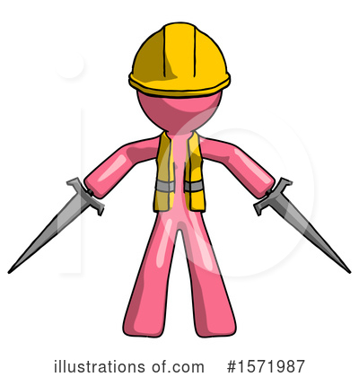Royalty-Free (RF) Pink Design Mascot Clipart Illustration by Leo Blanchette - Stock Sample #1571987
