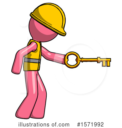 Royalty-Free (RF) Pink Design Mascot Clipart Illustration by Leo Blanchette - Stock Sample #1571992
