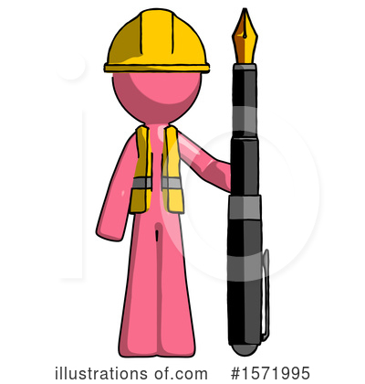Royalty-Free (RF) Pink Design Mascot Clipart Illustration by Leo Blanchette - Stock Sample #1571995
