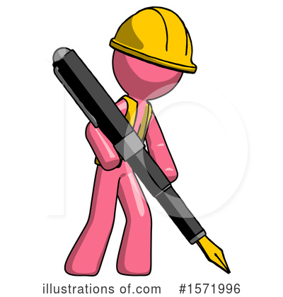 Royalty-Free (RF) Pink Design Mascot Clipart Illustration by Leo Blanchette - Stock Sample #1571996