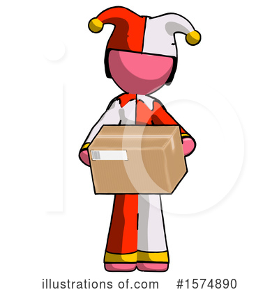 Royalty-Free (RF) Pink Design Mascot Clipart Illustration by Leo Blanchette - Stock Sample #1574890